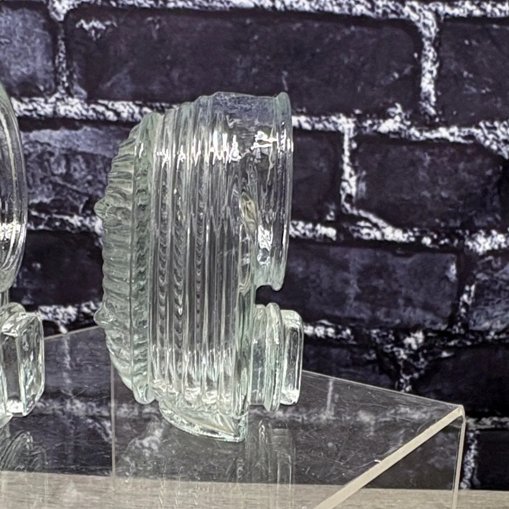 Antique Hendryx Clear Glass Bird Feeder/Waterer